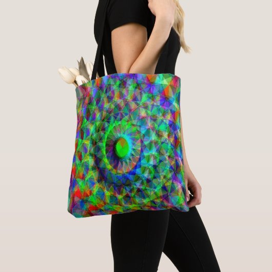 Psychedelische ruimteschip.... tote bag (Dichtbij)