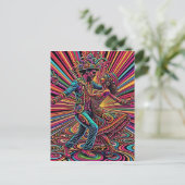 Psychedelische Salsa Tango Danskunst Briefkaart (Staand voorkant)