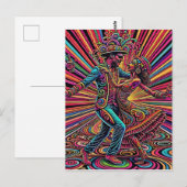 Psychedelische Salsa Tango Danskunst Briefkaart (Voorkant / Achterkant)