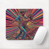 Psychedelische Salsa Tango Danskunst Muismat (Met muis)