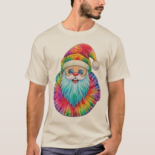 Psychedelische Santa Streetwear T-shirt (Voorkant)