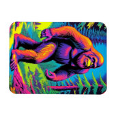 Psychedelische Sasquatch Flexibele Magneet (Horizontaal)