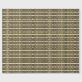 Psychedelische Schaduwmensen in Goud Cadeaupapier (Vlak)