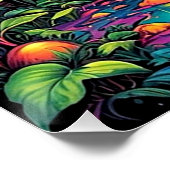 Psychedelische schedel 2 perfect poster (Hoek)