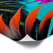 Psychedelische schedel 3 perfect poster (Hoek)