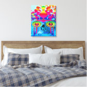 Psychedelische Schedel Canvas Afdruk (Insitu (Slaapkamer))