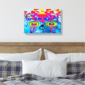 Psychedelische Schedel Canvas Afdruk (Insitu (Slaapkamer))