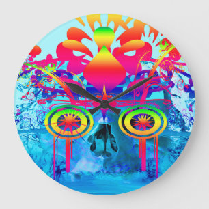 Psychedelische Schedel Grote Klok