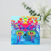 Psychedelische Schedel Kaart (Staand voorkant)