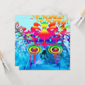 Psychedelische Schedel Kaart (Voorkant / Achterkant in situ)