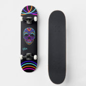 Psychedelische Schedel Skateboard  (Voorkant)