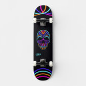Psychedelische Schedel Skateboard  (Voorkant)