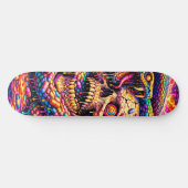Psychedelische Schedel Slang Skateboard Deck (Horizontaal)