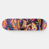 Psychedelische Schedel Slang Skateboard Deck (Horizontaal)
