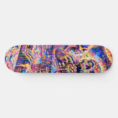 Psychedelische Schedel Spiegel Skateboard Deck (Horizontaal)