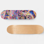 Psychedelische Schedel Spiegel Skateboard Deck (Horizontaal)