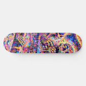 Psychedelische Schedel Spiegel Skateboard Deck (Horizontaal)