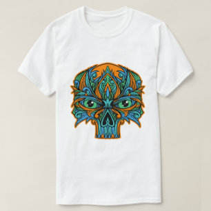 psychedelische schedel t-shirt