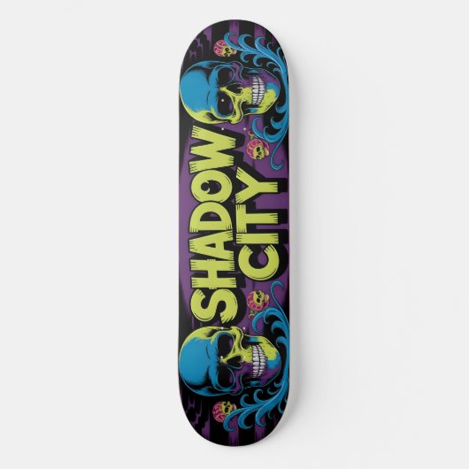 Psychedelische schedel Ukiyo-E Graffiti Art | donk Persoonlijk Skateboard (Voorkant)