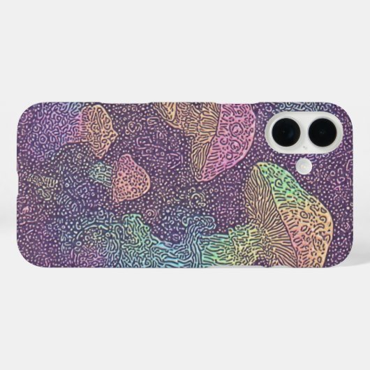 Psychedelische schimmels Galaxy - IPhone 16 Hoesje (Achterkant (horizontaal))