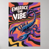 Psychedelische Schorpioen omhelst de Vibe Art Poster (Voorkant)