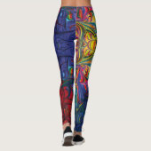 Psychedelische Schrift RUN UW RACE Custom Leggings (Achterkant)