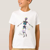 psychedelische skeletondans t-shirt (Voorkant)