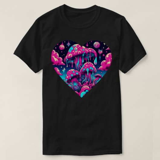 Psychedelische smeltende paddenstoelen t-shirt (Design voorkant)