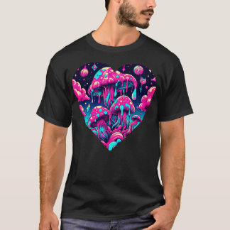 Psychedelische smeltende paddenstoelen t-shirt