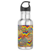 Psychedelische Smeltende Regenboog Water Fles (Voorkant)
