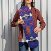 Psychedelische Smeltende Schedel Paddestoel Galaxy Persoonlijk Skateboard