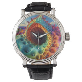 Psychedelische Snakehole op een verlaten planeet Horloge