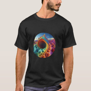 Psychedelische Snakehole op een verlaten planeet T-shirt