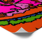 Psychedelische Sneaker Poster (Hoek)