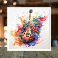 Psychedelische spattende gitaren foto kunst #14