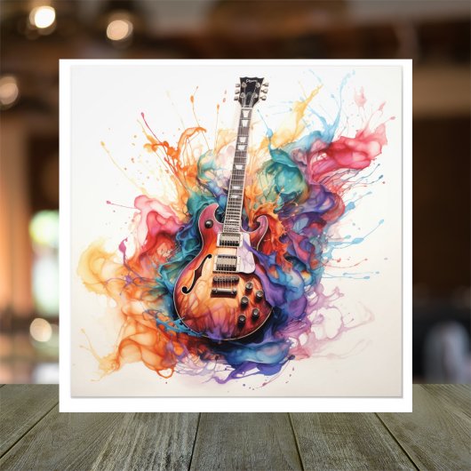 Psychedelische spattende gitaren foto kunst #14 afdruk