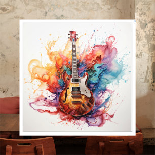 Psychedelische Spattende Gitarren Foto Kunst #10 Afdruk