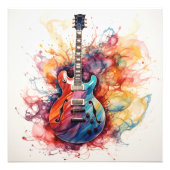 Psychedelische Spattende Gitarren Foto Kunst #12 Afdruk (Voorkant)