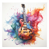 Psychedelische Spattende Gitarren Foto Kunst #3 Afdruk (Voorkant)