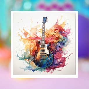 Psychedelische Spattende Gitarren Foto Kunst #4 Afdruk