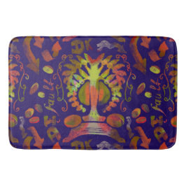 Psychedelische spiegelsymmetrie Abstracte kunst Badmat