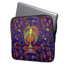 Psychedelische spiegelsymmetrie Abstracte kunst Laptop Sleeve