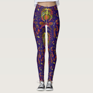 Psychedelische spiegelsymmetrie Abstracte kunst Leggings