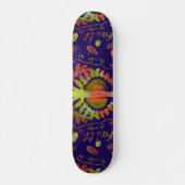 Psychedelische spiegelsymmetrie Abstracte kunst Persoonlijk Skateboard (Voorkant)
