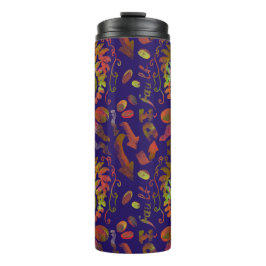 Psychedelische spiegelsymmetrie Abstracte kunst Thermosbeker