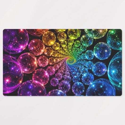 psychedelische spiraal fibonacci-spiraal labels (Design 2)