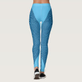 Psychedelische spiraal in blauw leggings (Achterkant)