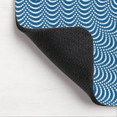 Psychedelische spiraal in blauw muismat (Hoek)