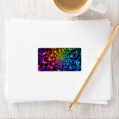Psychedelische spiraal  Kleurrijke Fibonacci Etiket (Insitu)