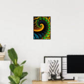 Psychedelische Spiraal Poster (Thuiskantoor)